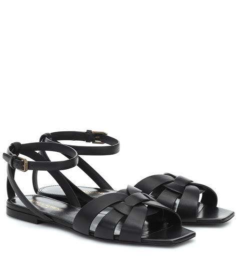 saint laurent tribute leather sandals